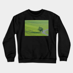 A Field A Road A Tree Crewneck Sweatshirt